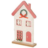 Dekohaus Nova Rot/Weiß - Rot/Weiß, Basics, Holzwerkstoff/Kunststoff (17/31/5cm) - Mömax