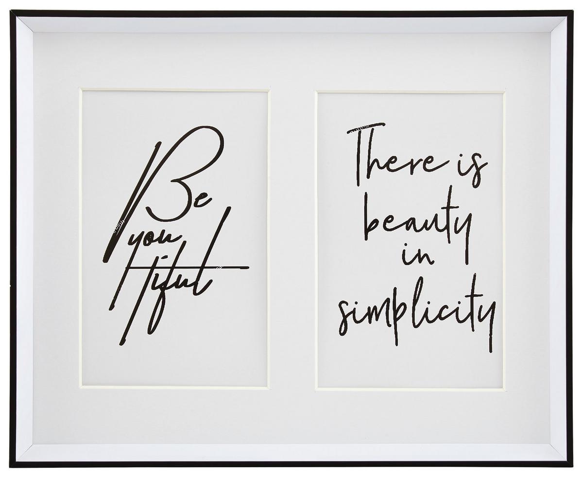 Bilderrahmen Mara Schwarz - Schwarz, Kunststoff (10/15cm) - Mömax