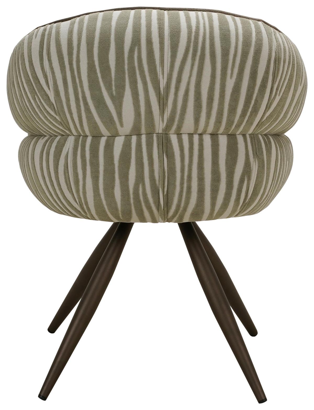 Armlehnstuhl Marty Grün/Schwarzbraun Webstoff - Schwarzbraun/Grün, MODERN, Holz/Textil (59/80/60cm) - Mömax