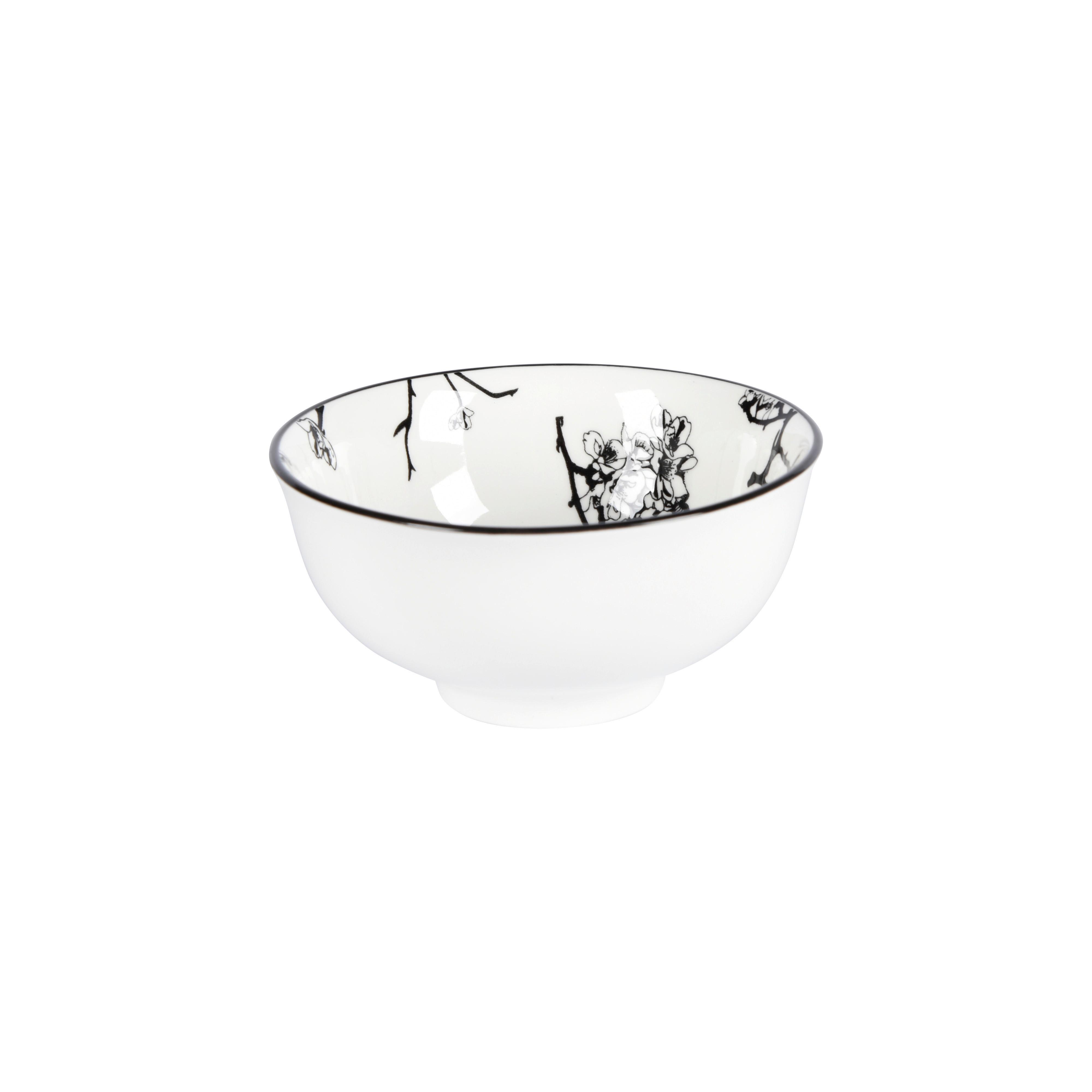 Dipschale Shiva in Schwarz/Weiß Ø ca. 11,8cm - Weiss/Schwarz, Lifestyle, Keramik (11,7/5,6cm) - Mömax