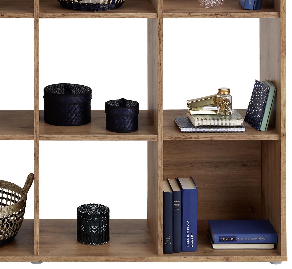 Térelválasztó Berni - tölgyfa színű, Modern, faalapú anyag (158/158/35cm)