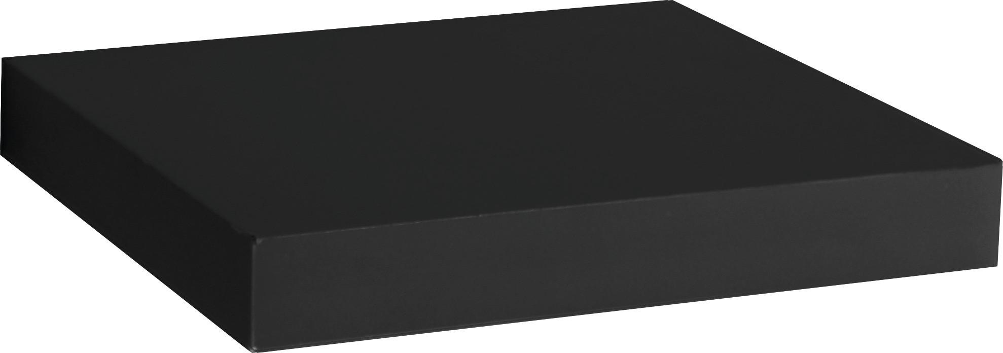 Falipolc Fekete 23,5cm Széles Simple - fekete, Modern, faalapú anyag (23,5/3,8/23,5cm)