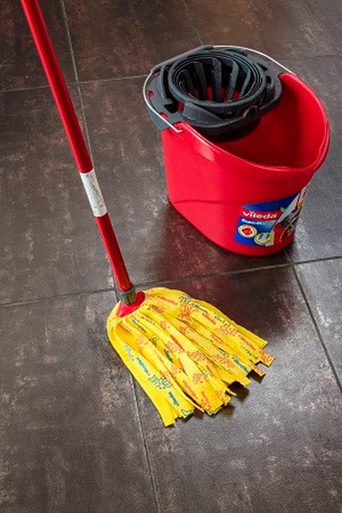 Felmosó Vileda - sárga/borvörös, Konventionell, műanyag/textil - Vileda