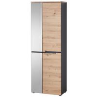 Garderobenschrank Memphis in Eiche Artisan/Graphitfarben - Eichefarben/Graphitfarben, MODERN (65/192/38cm) - Mömax
