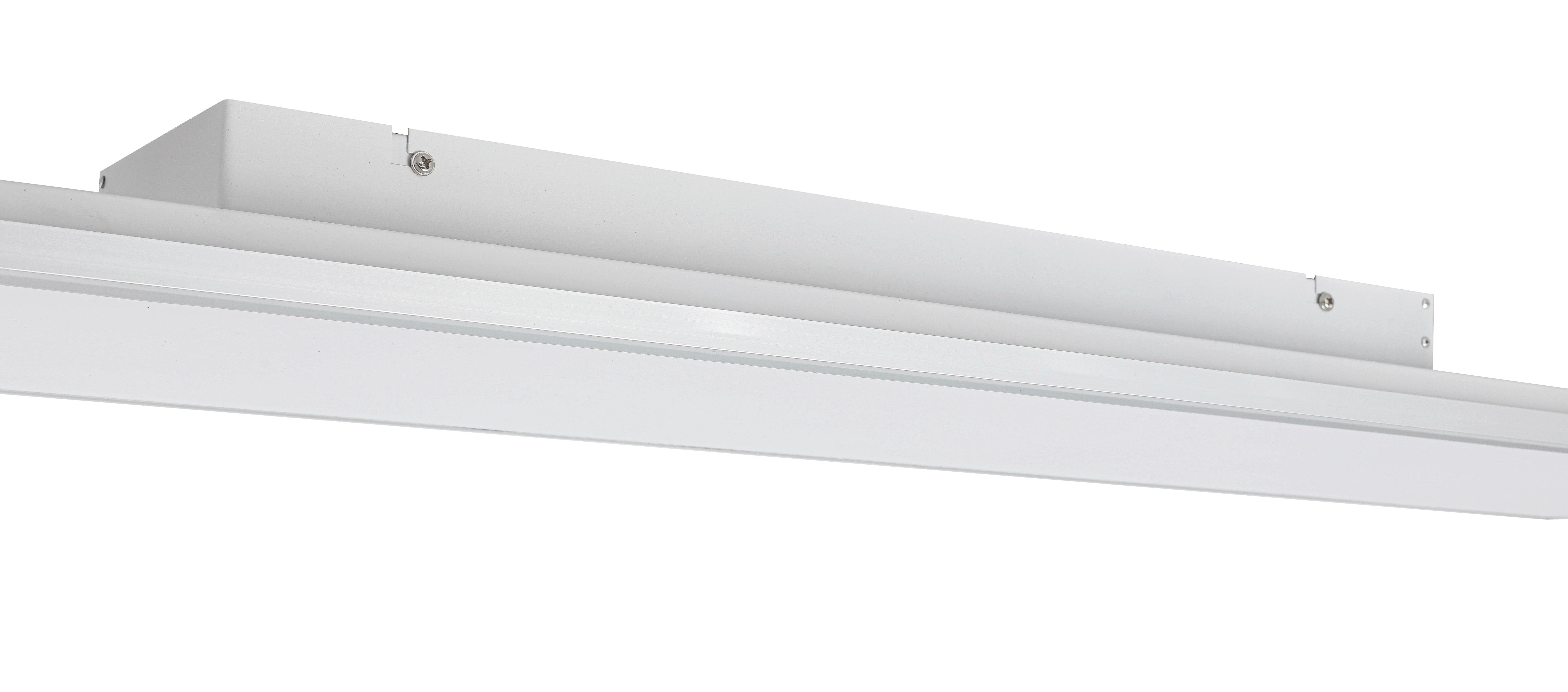 Stropna Led-svetilka Cornelius -Akt- - srebrne barve/bela, Moderno, kovina/umetna masa (120/30/7,5cm) - Mömax