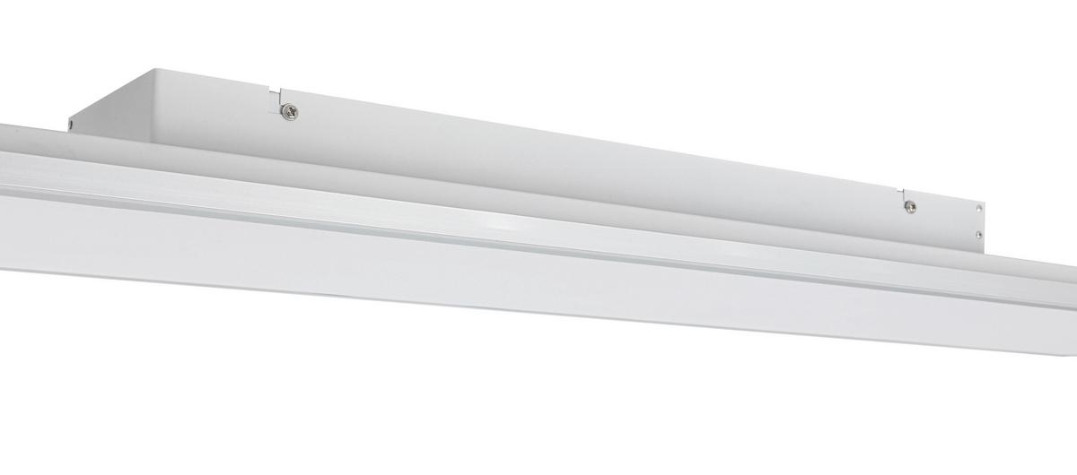 Led Mennyezeti Lámpa Cornelius - ezüstszínű/fehér, Modern, műanyag/fém (120/30/7,5cm) - Mömax