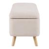 SITZBANK JENSON -EXKLUSIV- -TOP- - Beige/Naturfarben, MODERN, Holz/Textil (100/43/40cm) - Based
