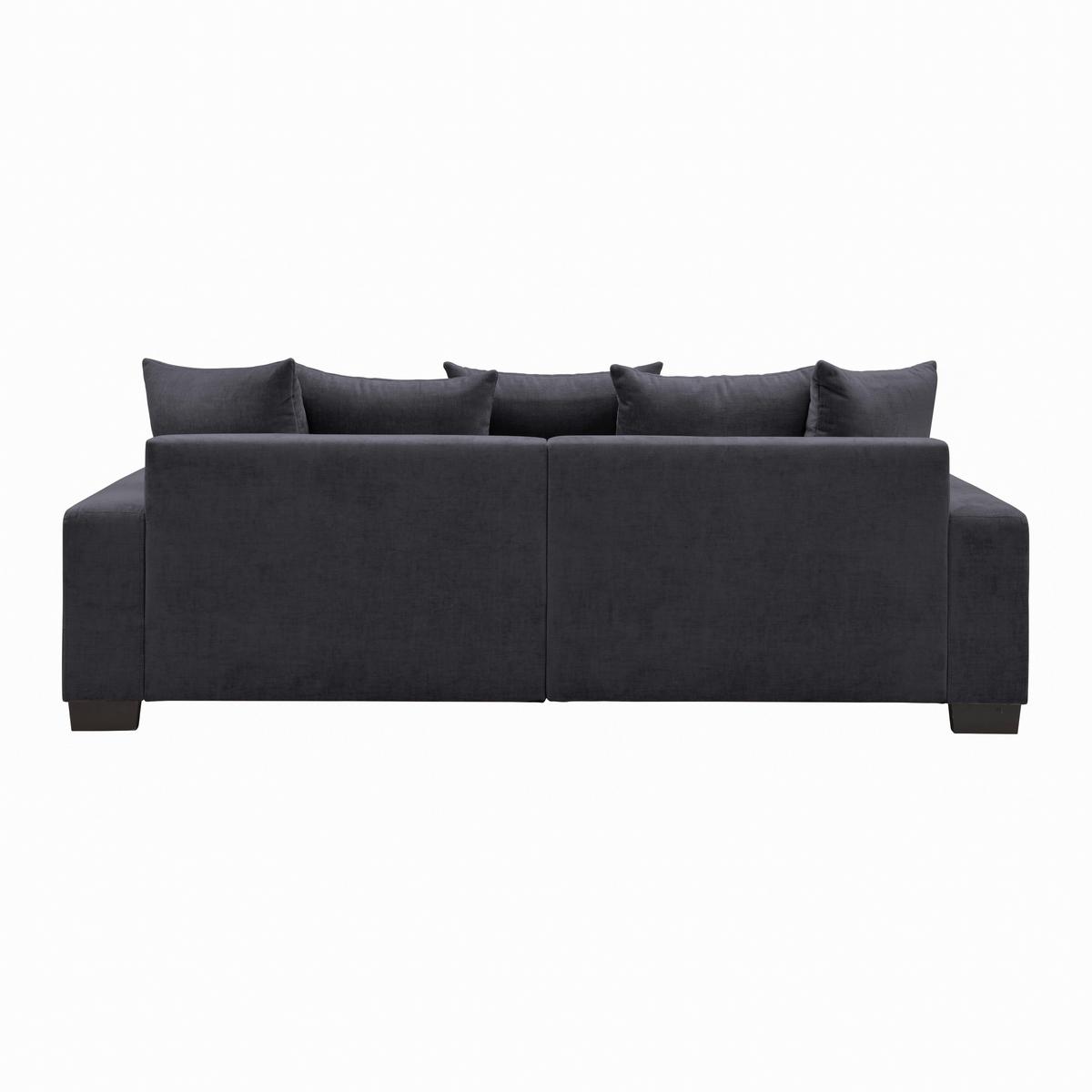 Bigsofa Matteo Schwarz - Schwarz, MODERN, Holz (246/93/124cm) - Based