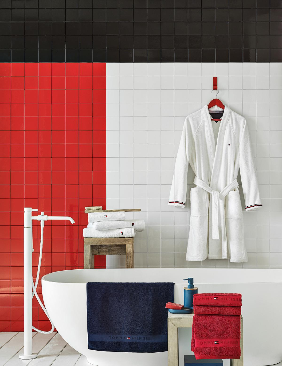 SZLAFROK KĄPIELOWY TH PLAIN - biały, Basics, tkanina (XXLnull) - Tommy Hilfiger