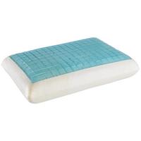 Nackenkissen Cloud mit Gelpads - Blau/Weiß, Textil (60/40/12cm) - Premium Living