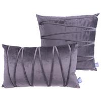 ZIERKISSENSET PAULINA 125 2ER-SET - Graphitfarben, Konventionell (30x45/50x45cm)