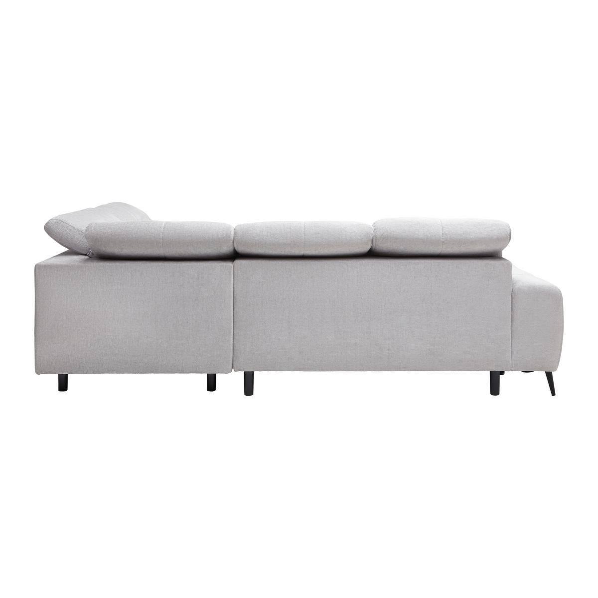 Kutna Garnitura Silvio - svijetlo siva/crna, Moderno, tekstil/metal (275/85-105/225cm) - Mömax