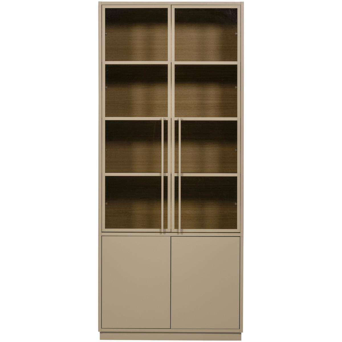 Regal Casa Schlammfarben - Schlammfarben, Design, Glas/Holz (101/236/40cm) - Livetastic