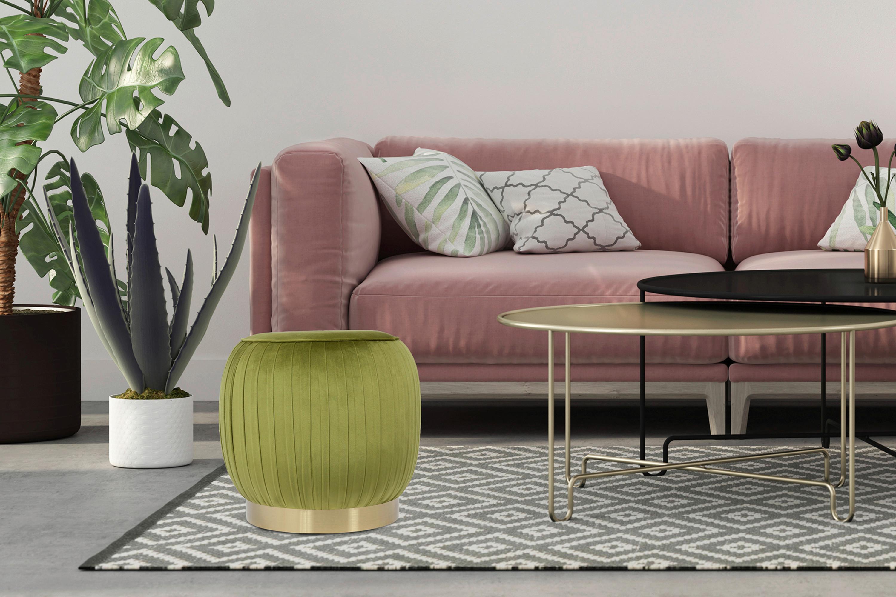 Ülőke Lyla 125 - aranyszínű/zöld, Design, műanyag/fém (43/42/43cm) - Kayoom