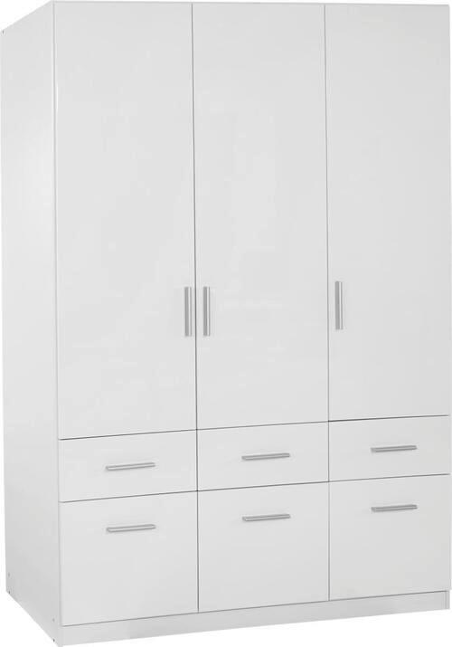 Omara Za Oblačila Celle, Bela, Š. 136 Cm - bela/barve aluminija, Moderno, umetna masa/les (136/197/54cm) - Premium Living
