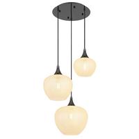 Viseča Svetilka 15548-3hk Maxy - barve kroma/črna, Konvencionalno, kovina/umetna masa (49/120cm) - Globo
