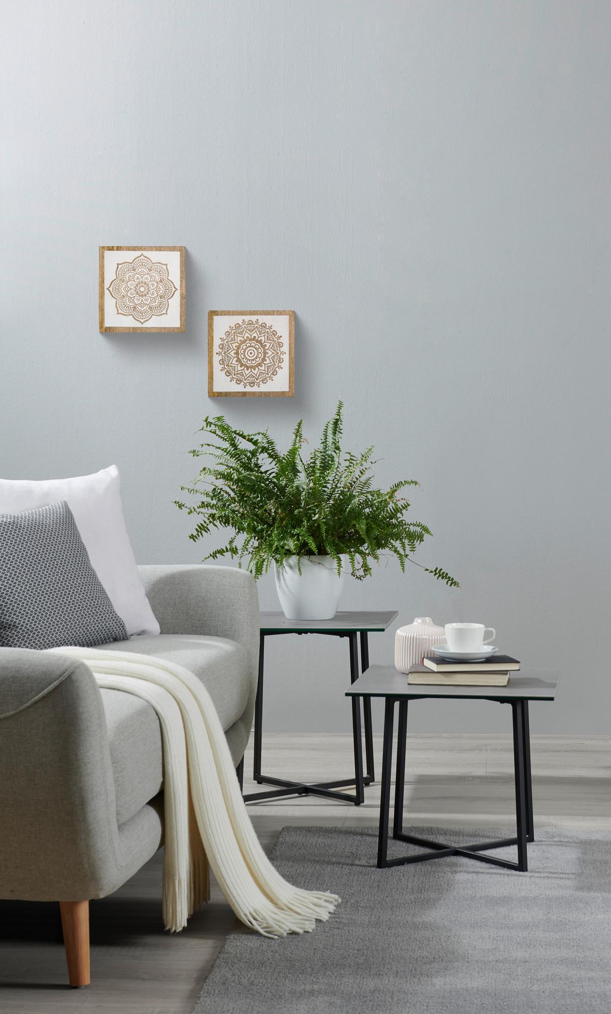 Zidna Dekoracija Saya I - bijela/prirodne boje, Lifestyle, drvo (20/20/1,5cm) - Modern Living