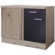 Eckunterschrank Anthrazit/Eiche - Edelstahlfarben/Eichefarben, MODERN, Holzwerkstoff/Metall (110/86/60cm) Eckunterschrank Anthrazit/Eiche - Edelstahlfarben/Eichefarben, MODERN, Holzwerkstoff/Metall (110/86/60cm)