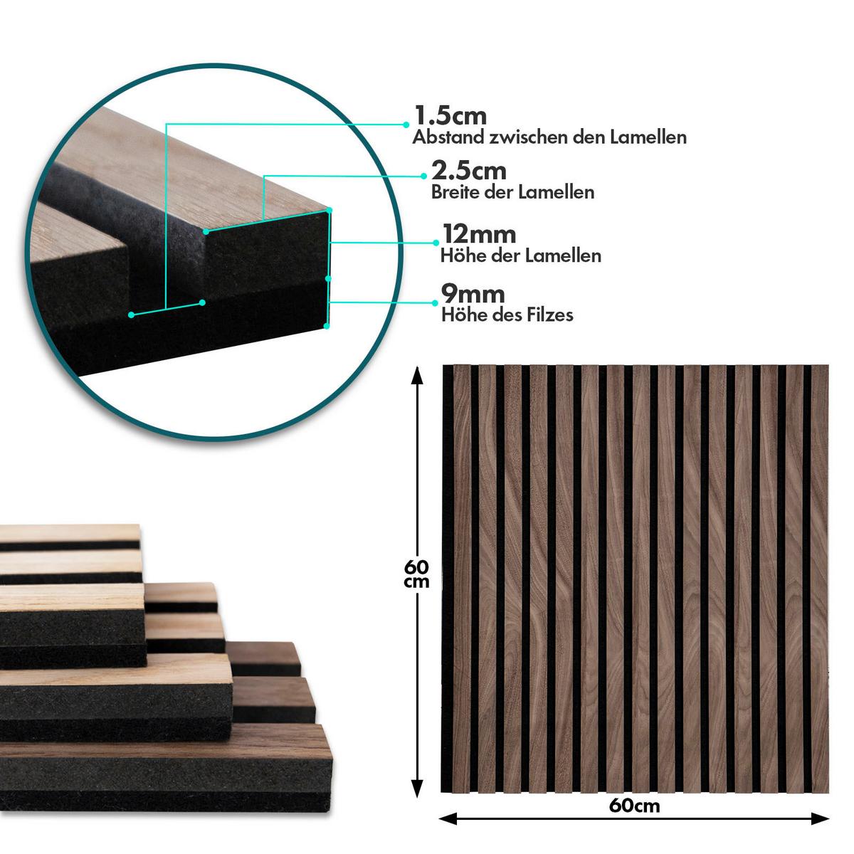 Austikpaneel Walnussfarben - Walnussfarben, Basics, Holzwerkstoff (60/60cm) - Floordirekt