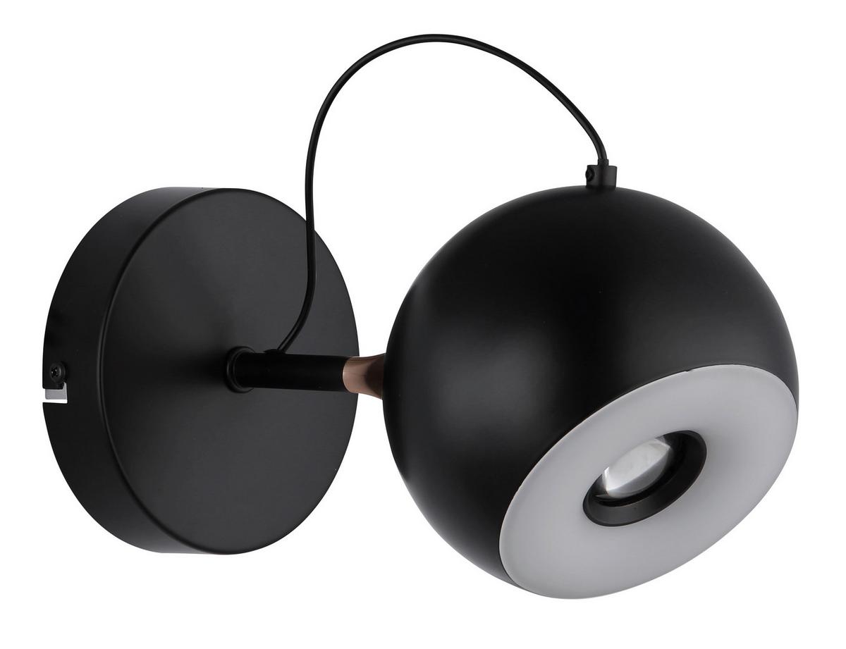 Led Zidna Svjetiljka 15771w Donovan - bijela/crni krom, Design, metal/plastika (12/21,5cm) - Globo