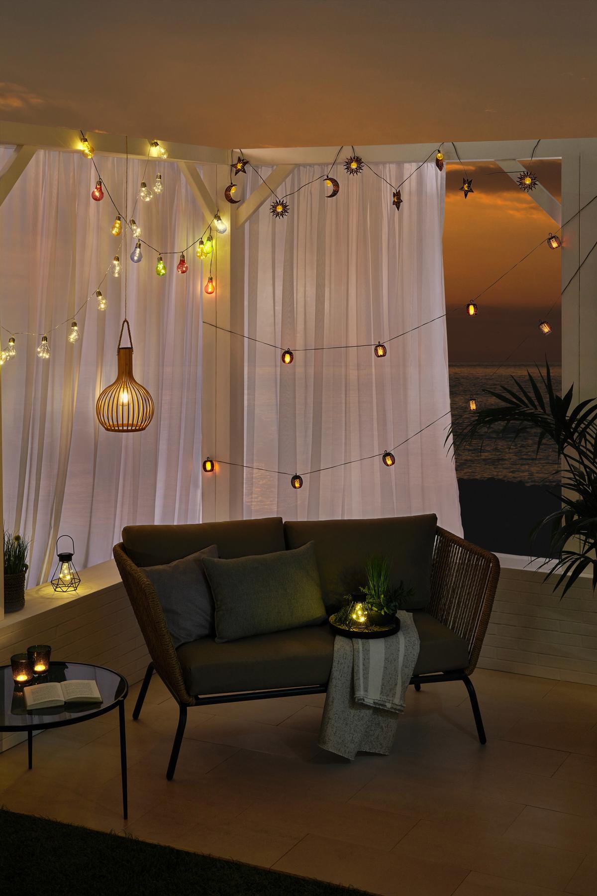 LAMPA SOLARNA KARL - czarny/przezroczysty, Lifestyle, tworzywo sztuczne/metal (380cm) - Ambia Garden