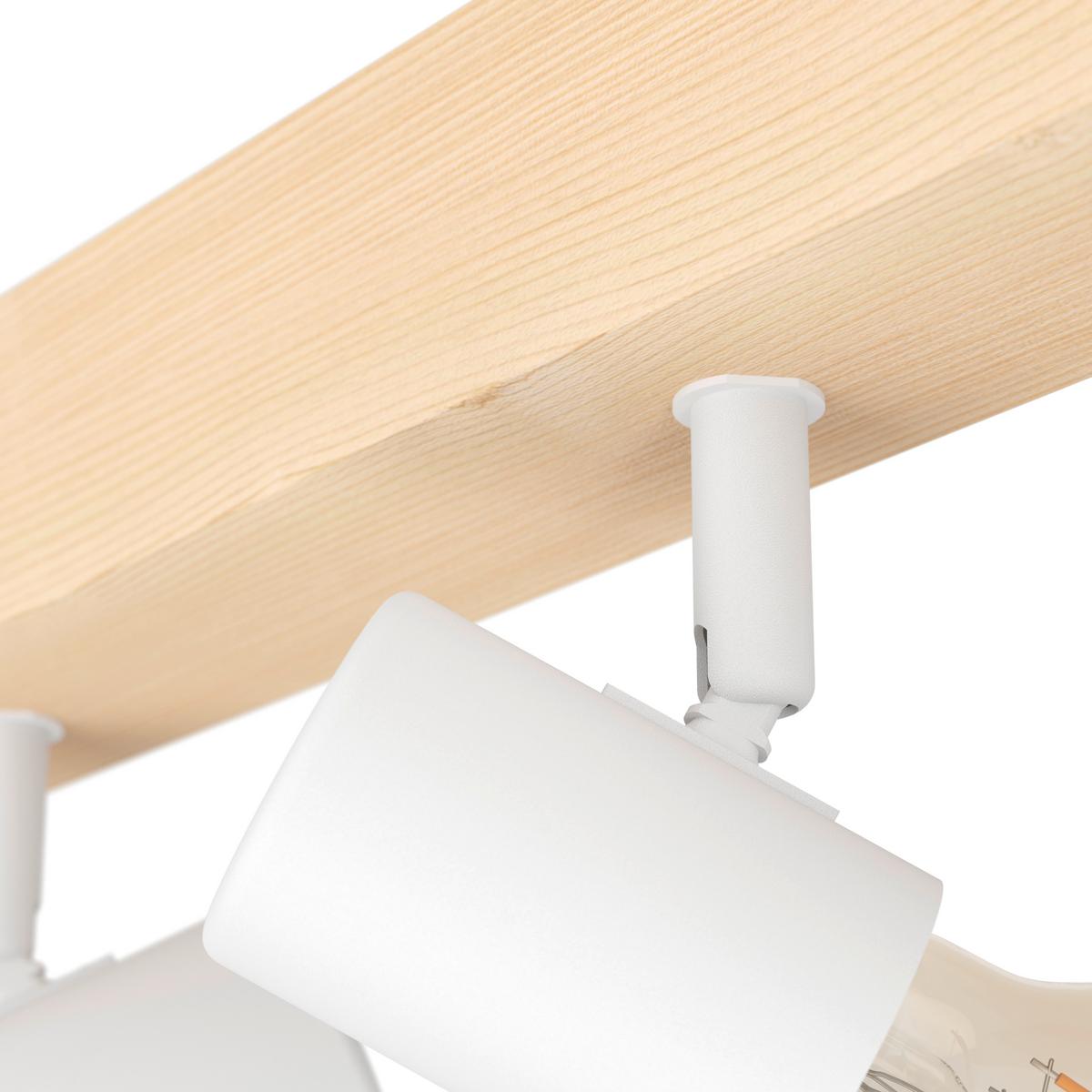 Strahler 33172* Townshend 3 - Weiss/Braun, Natur, Holz/Metall (63/5/63cm) - Eglo