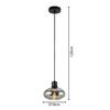 HÄNGLAMPA TIPO - svart, Modern, metall/glas (18/120cm) - Mömax