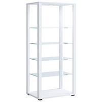 Vitrine Glasol Weiß - Schwarz/Weiß, MODERN, Glas/Holzwerkstoff (51,8/114,5/34,8cm) - MID.YOU