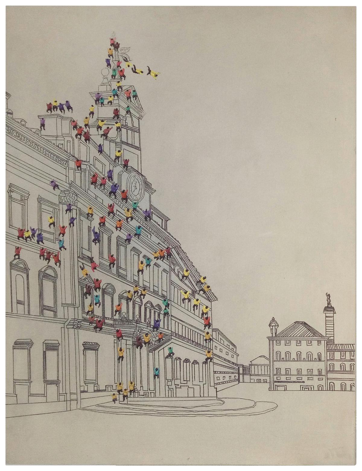 BILD MENSCHENGRUPPE - Multicolor, Lifestyle, Holz/Kunststoff (75/100/3,8cm) - Kayoom