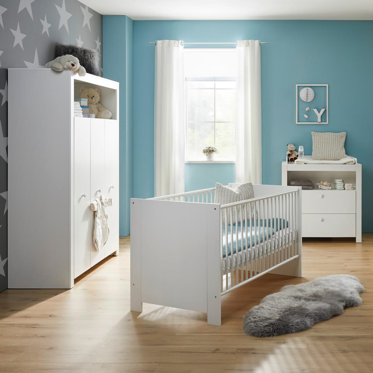 POKÓJ NIEMOWLĘCY OLIVIA - biały, Konventionell (334/186/266cm) - Bessagi Kids