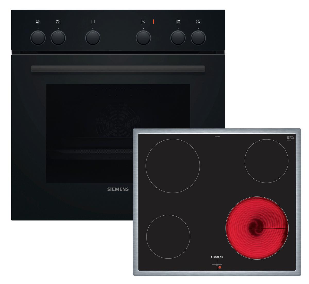 Herdset EQPOWER13K schwarz - Schwarz, Metall (59,4/59,5/54,8cm) - Siemens