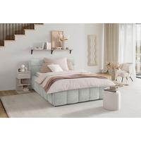 Polsterbett Taupe Ca. 140x200cm - Taupe/Schwarz, Konventionell, Kunststoff/Textil (140/200cm) - Based