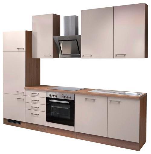 Kuhinjski Blok Z Aparati Nepal, Kašmir, Barva Hrasta - barve nerjavečega jekla/kašmir, Moderno, kovina/leseni material (280cm) - FlexWell