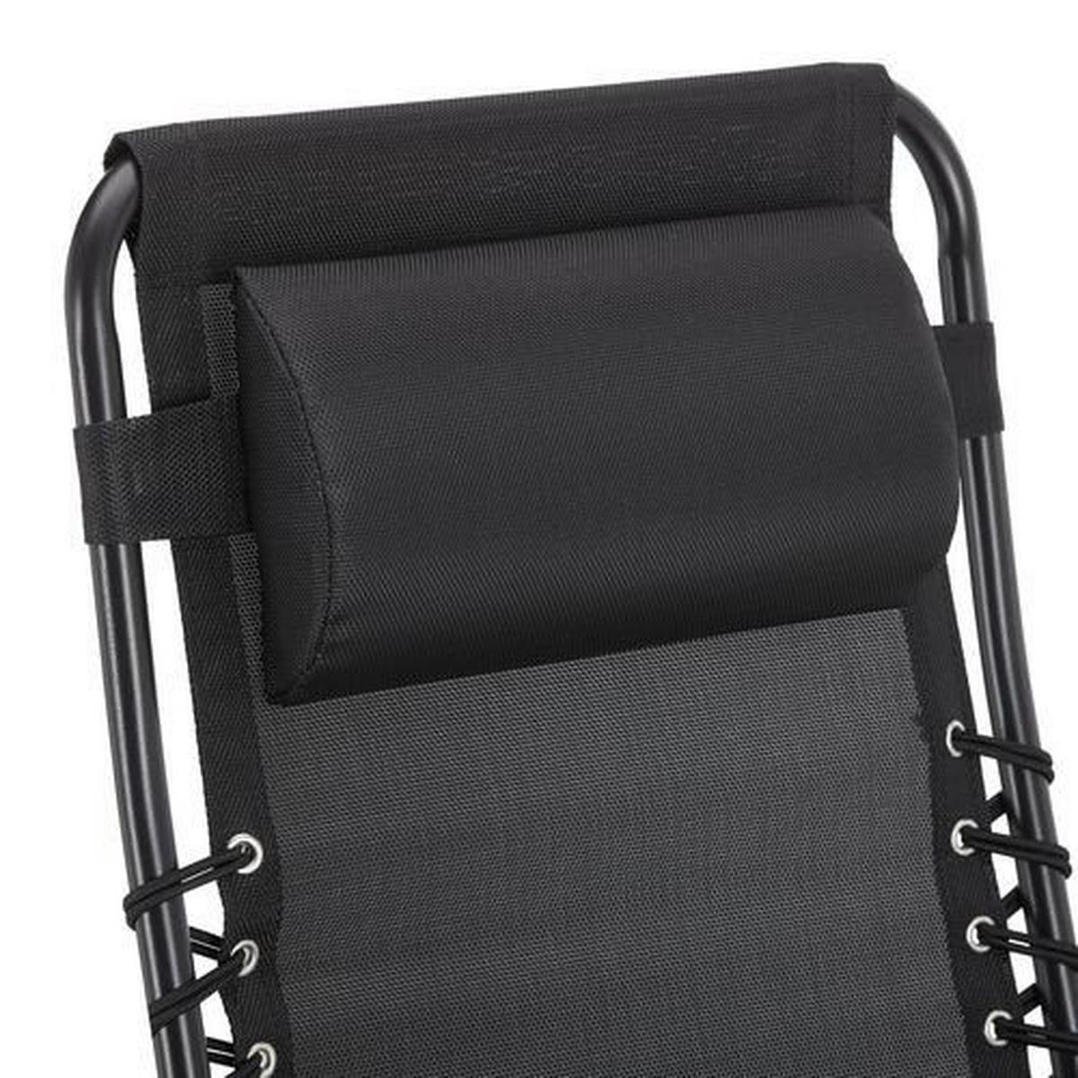 Sonnenliege London in Anthrazit - Anthrazit, Modern, Textil/Metall (65/89/110cm) - Mömax