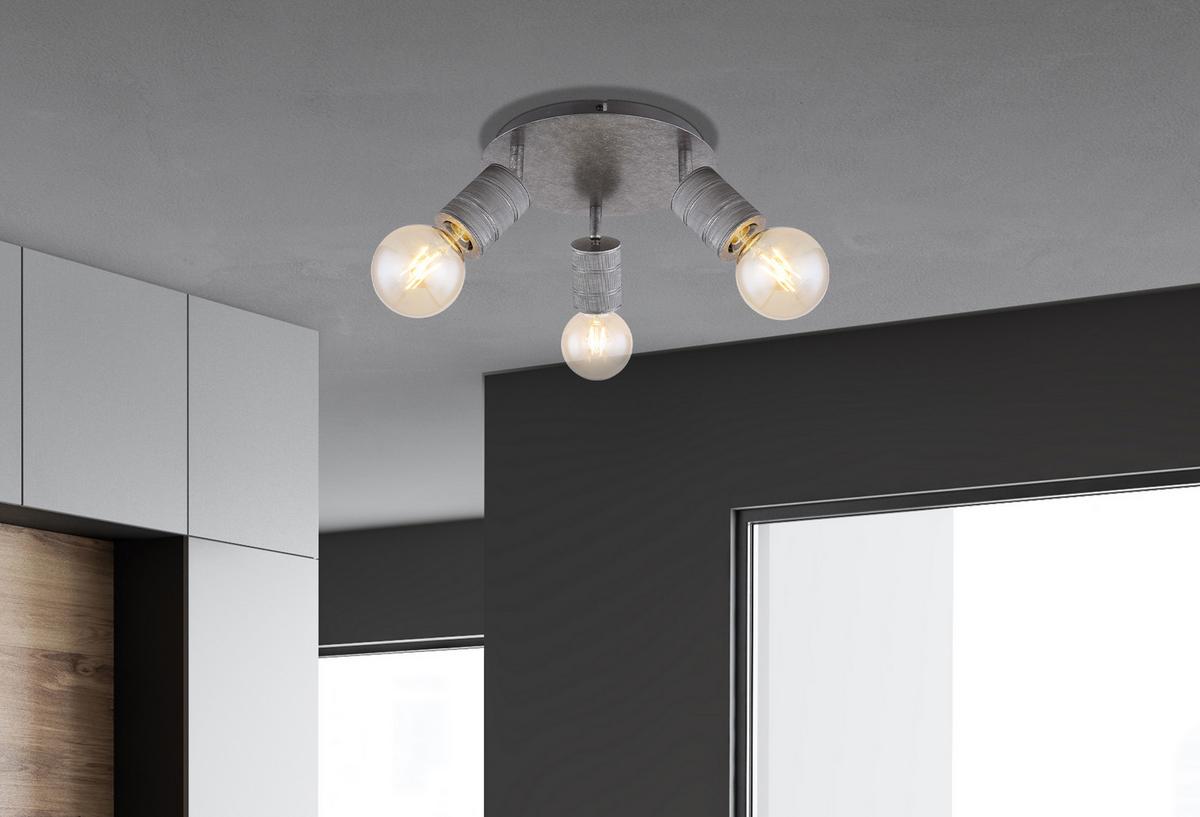 Strahler Freddy in Silberfarben max. 60 Watt - Silberfarben, Basics, Metall (28/16cm) - Globo