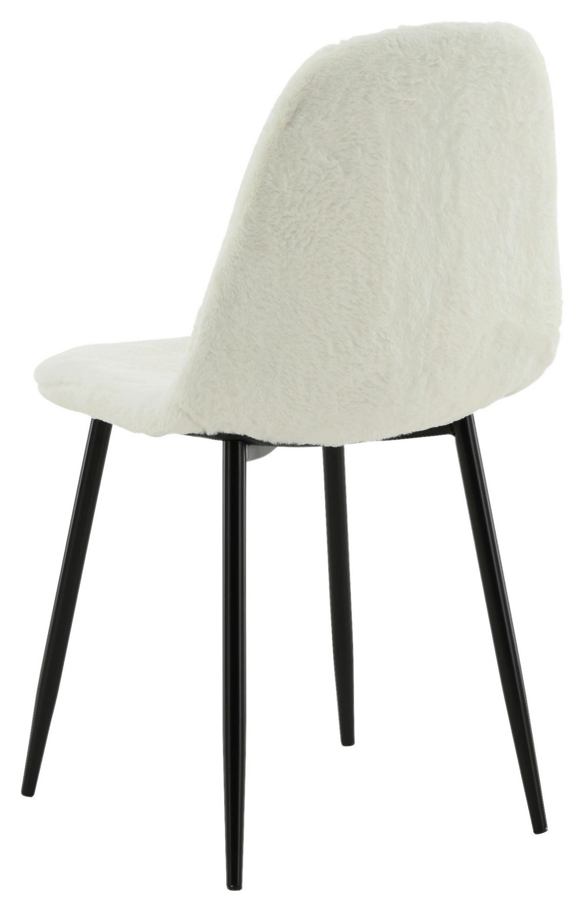 STUHL-SET POLAR - Schwarz/Weiß, Design, Textil/Metall (44/87/53cm) - Livetastic