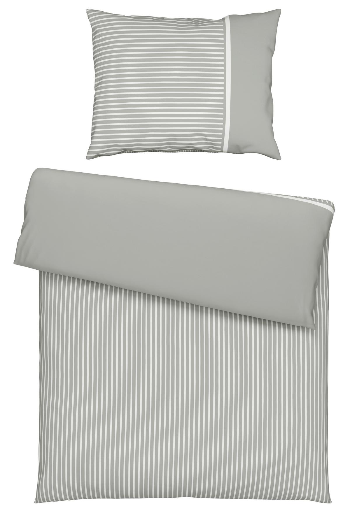 Posteljina Johannes 140x200cm,60x80cm - svijetlo siva, Konvencionalno, tekstil (140/200cm) - Mömax