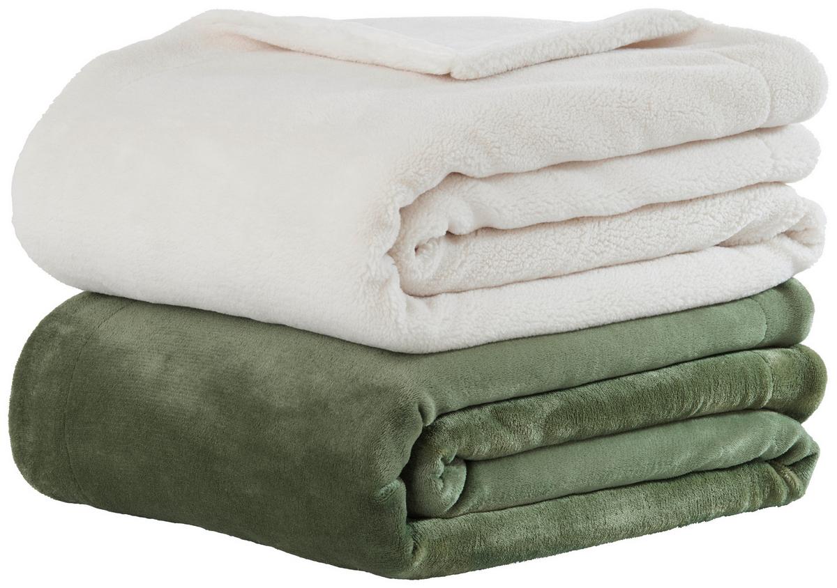 Mehka Odeja Fake Sheep - zelena, Moderno, tekstil (150/200cm) - Modern Living