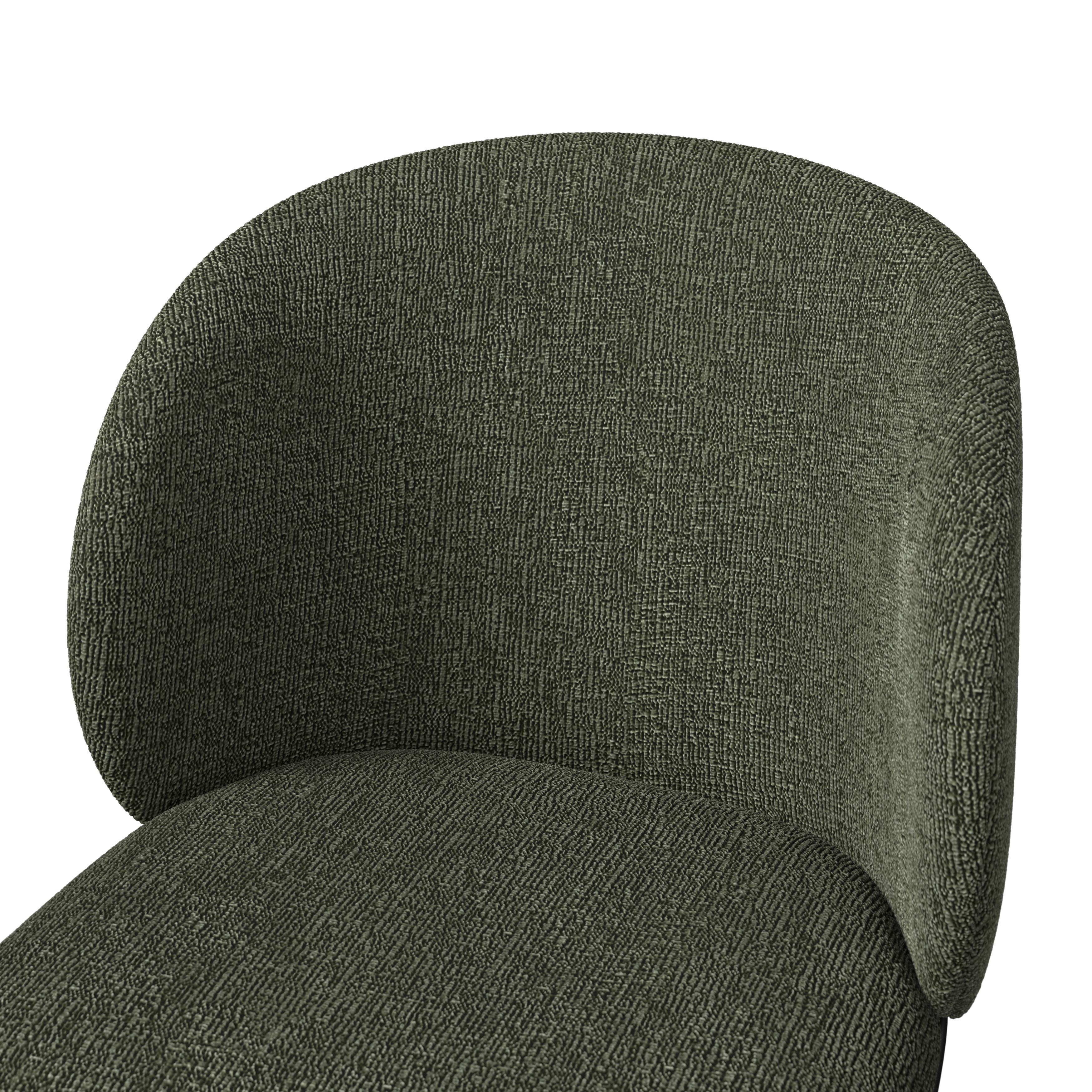 STOL MALEA - grön/svart, Modern, metall/trä (49/81/52cm) - Bessagi Home