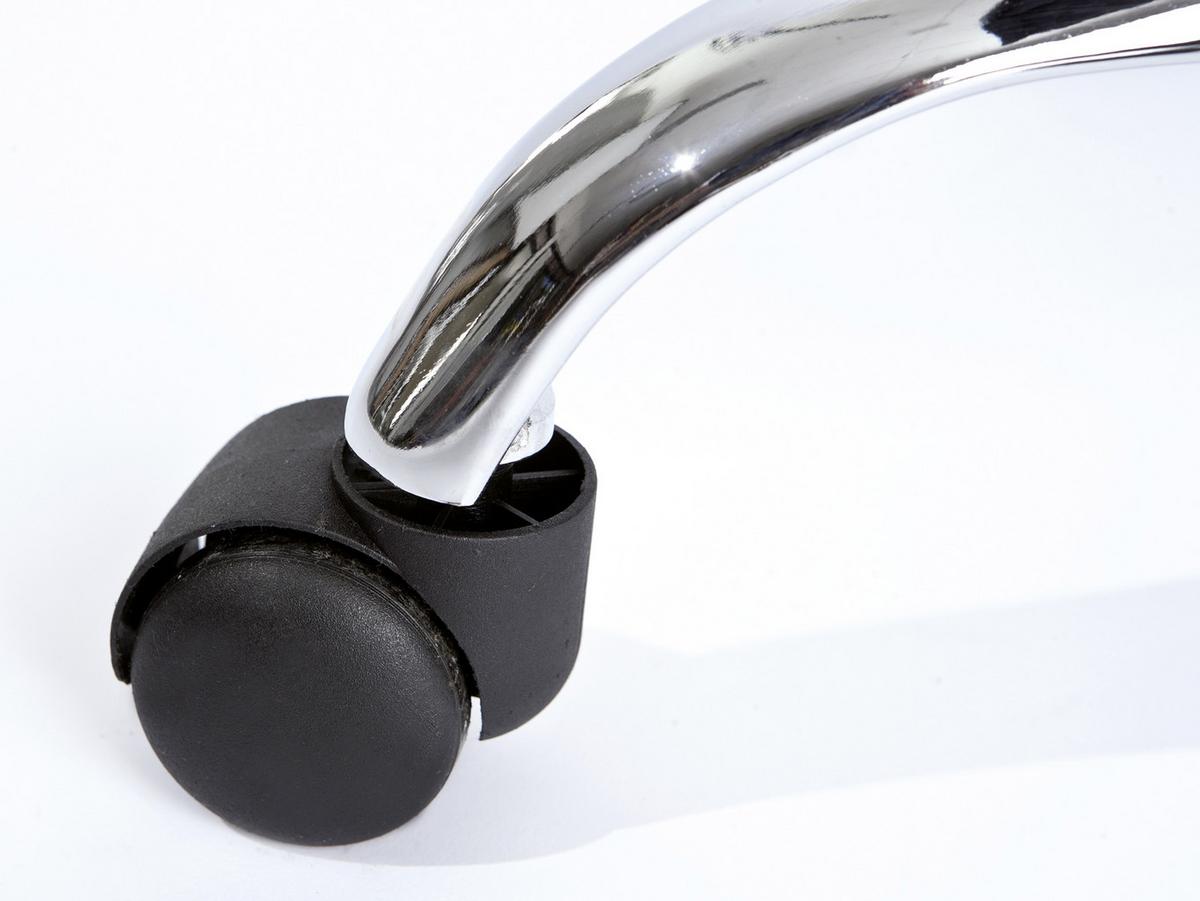 Jugenddrehstuhl Torino Schwarz - Chromfarben/Schwarz, KONVENTIONELL, Leder/Kunststoff (64/112/59cm) - MID.YOU