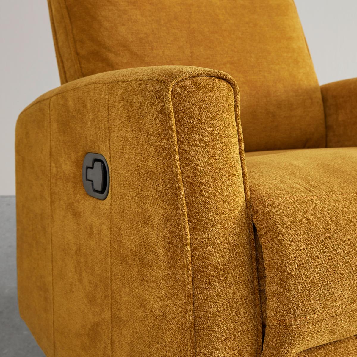 Relax Fotel Melinda - sárga/currysárga, Modern, textil/fém (76/103/93cm) - Mömax