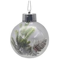 Karácsonyfadísz Branchy - áttetsző, Konventionell, műanyag (8cm) - Mömax