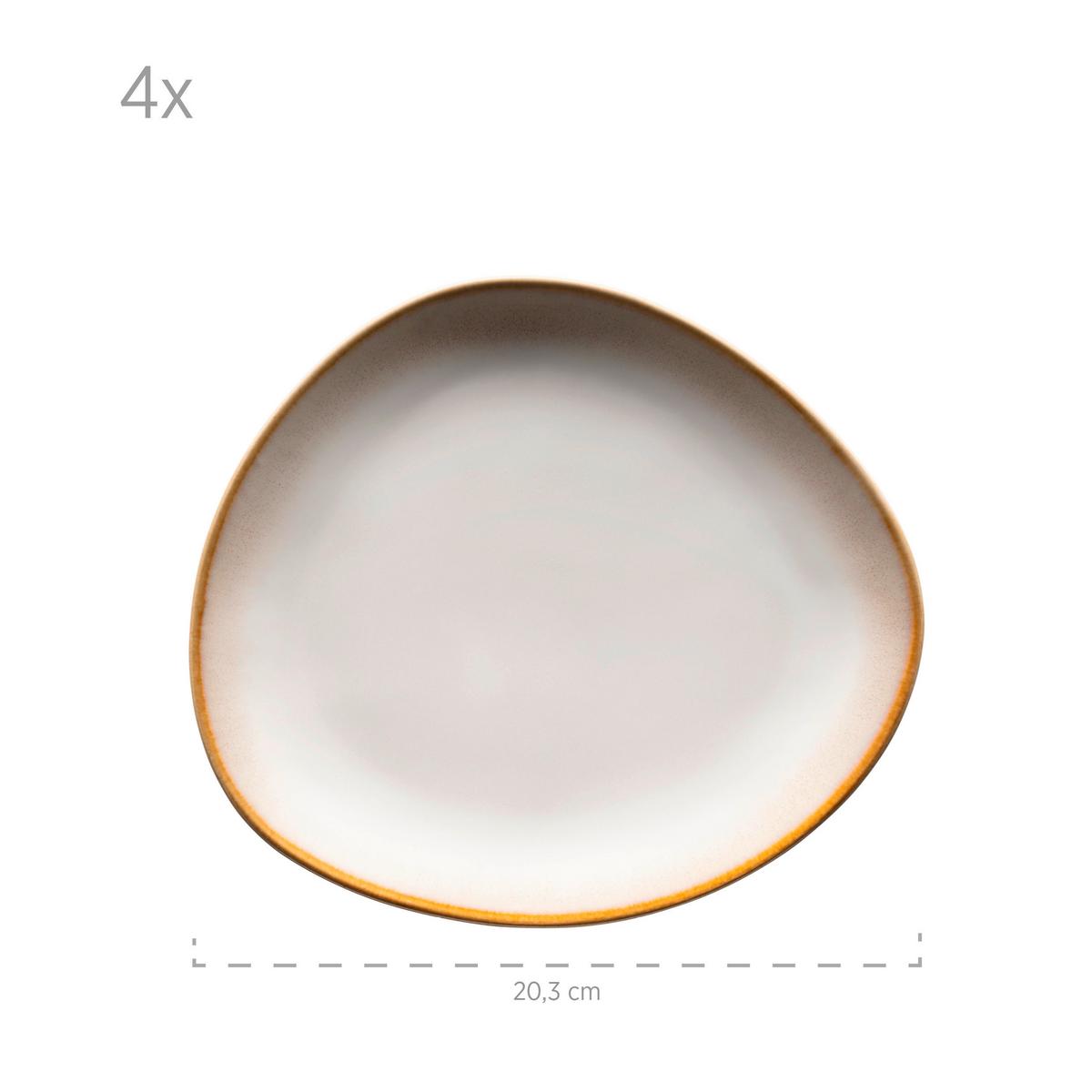 KOMBISERVICE 931991 BEIGE POSTSICHER - Weiss/Beige, Basics, Keramik (39,5/34,8/35,5cm) - Mäser