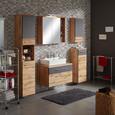 Hochschrank Anthrazit/Eichefarben - Chromfarben/Eichefarben, MODERN, Glas/Holzwerkstoff (50/194/33cm) - Premium Living Hochschrank Anthrazit/Eichefarben - Chromfarben/Eichefarben, MODERN, Glas/Holzwerkstoff (50/194/33cm) - Premium Living