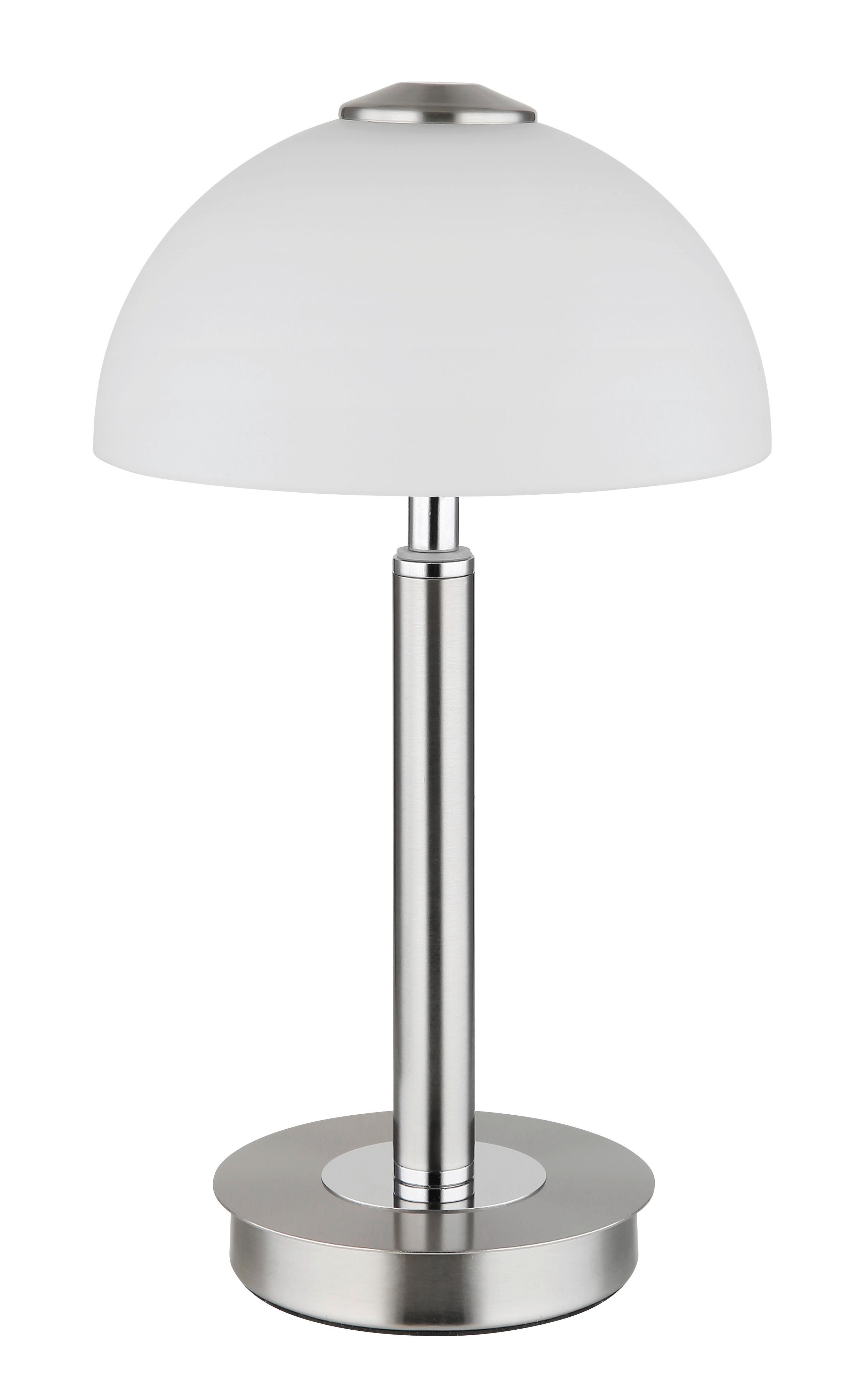 LED-TISCHLEUCHTE 21953N ULDIN - Chromfarben/Weiss, Basics, Glas/Kunststoff (25/45cm) - Globo