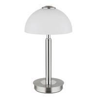 LED-TISCHLEUCHTE 21953N ULDIN - Chromfarben/Weiss, Basics, Glas/Kunststoff (25/45cm) - Globo