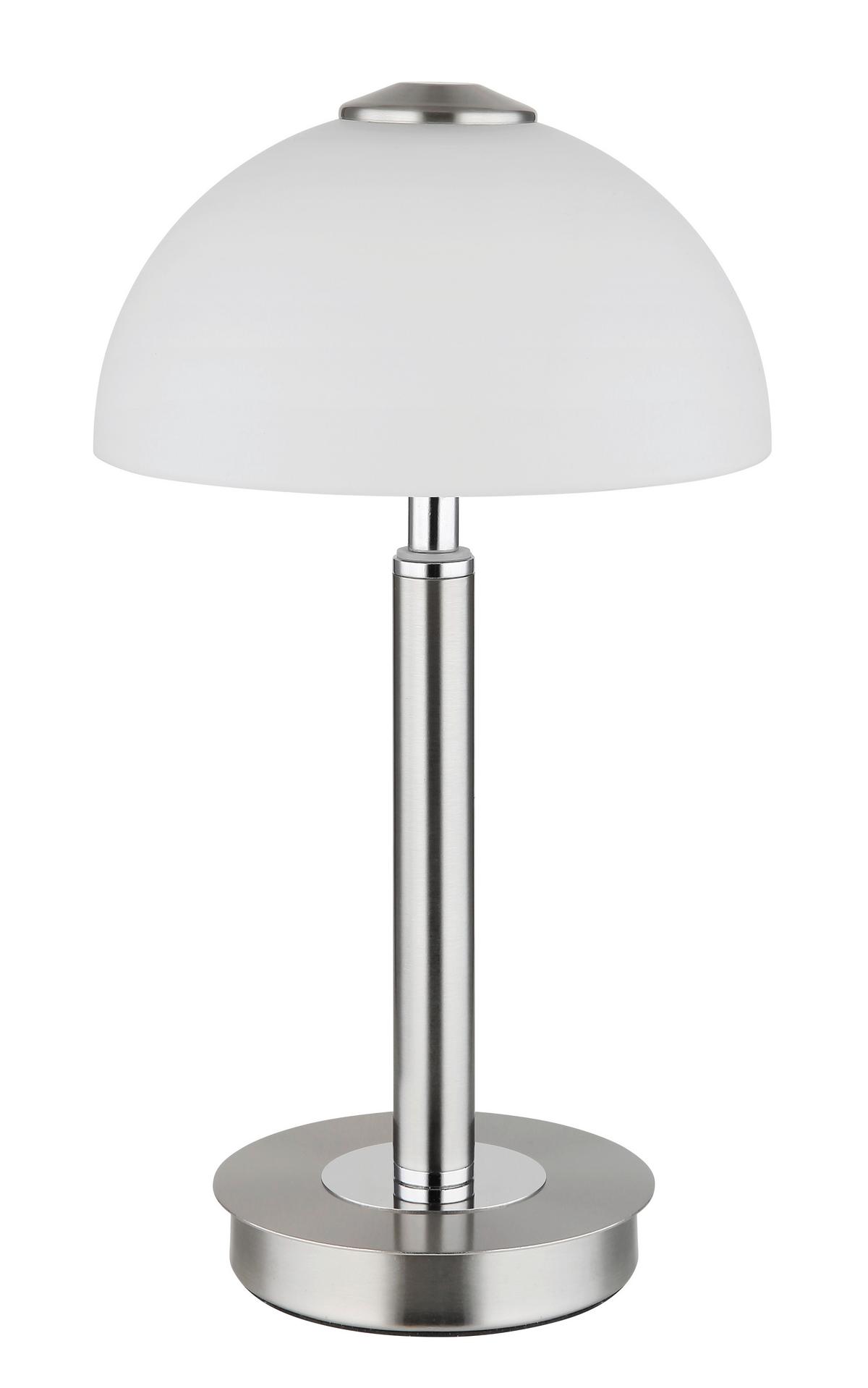 LED-TISCHLEUCHTE 21953N ULDIN - Chromfarben/Weiss, Basics, Glas/Kunststoff (25/45cm) - Globo