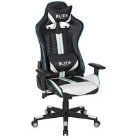 Gamingstuhl in Schwarz/Weiss - Weiss/Schwarz, Modern, Kunststoff/Metall (74/125-135/76,5cm) - Mömax