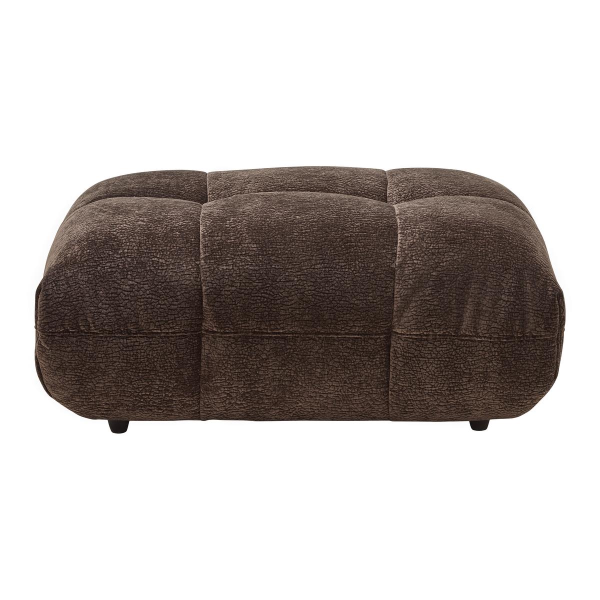 Hocker Carlos Dunkelbraun - Dunkelbraun/Schwarz, Trend, Kunststoff/Textil (105/45/75cm) - Mömax