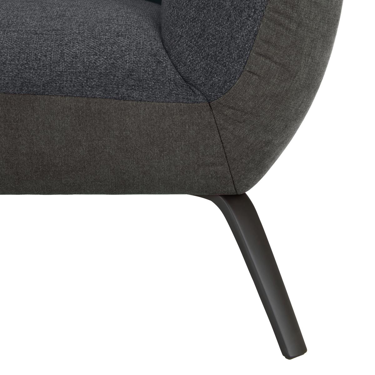 Bigsofa Trendy Anthrazit - Anthrazit/Schwarz, MODERN, Holzwerkstoff (260/93/124cm) - Premium Living